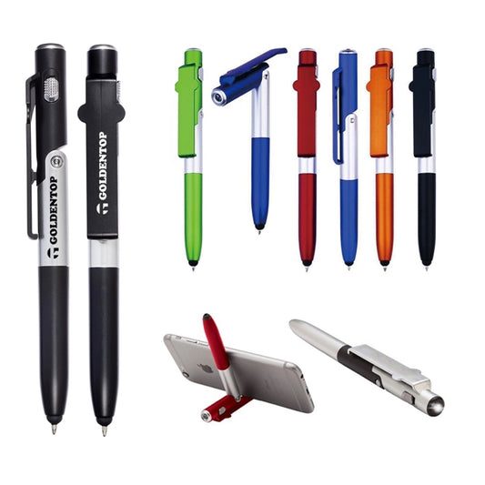 4-in-1 Stylus Pen w/ Phone Stand & LED Light