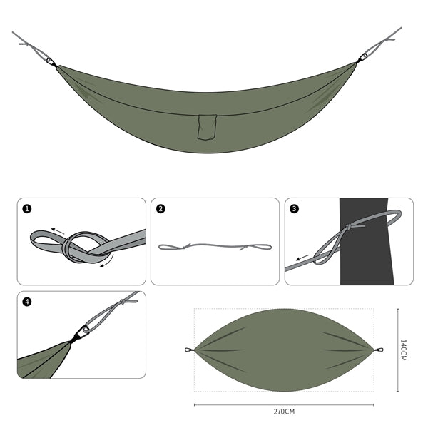 Portable Lightweight Hammock In Pouch