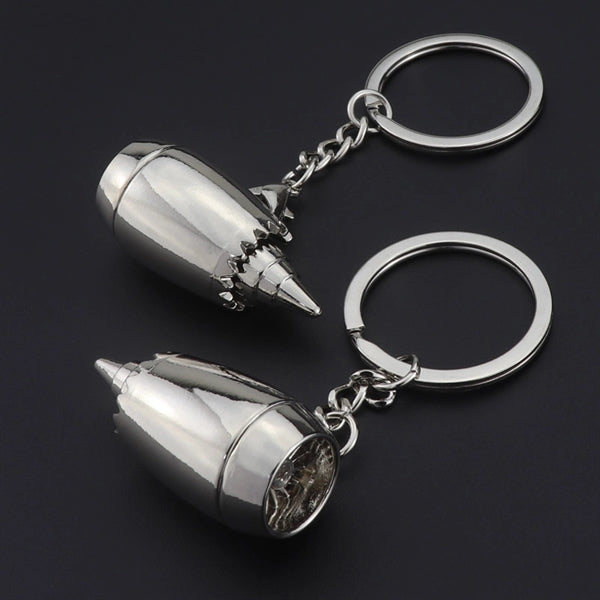 Aircraft engine keychain