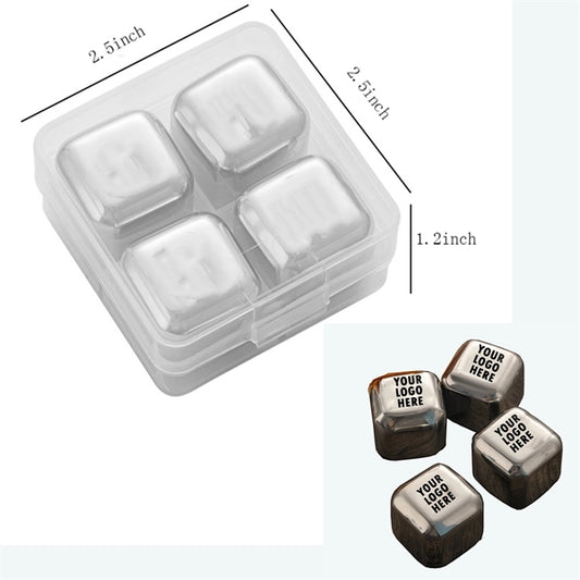 Stainless Steel Ice Cubes 4 pcs Pack