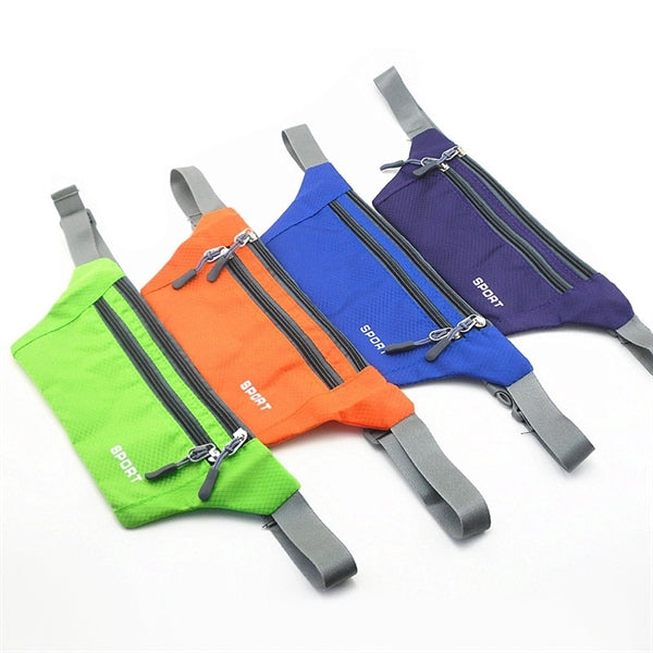 Slim Lightweight Sports 2 Zippered Fanny Pack