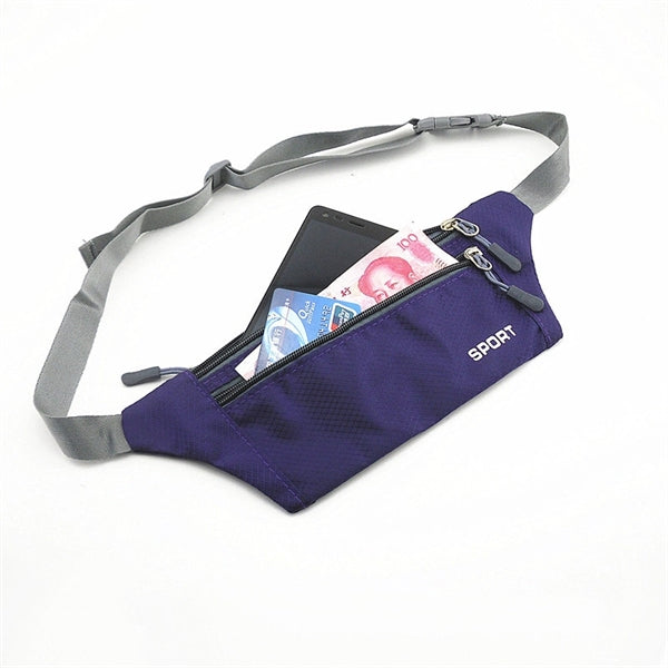 Slim Lightweight Sports 2 Zippered Fanny Pack