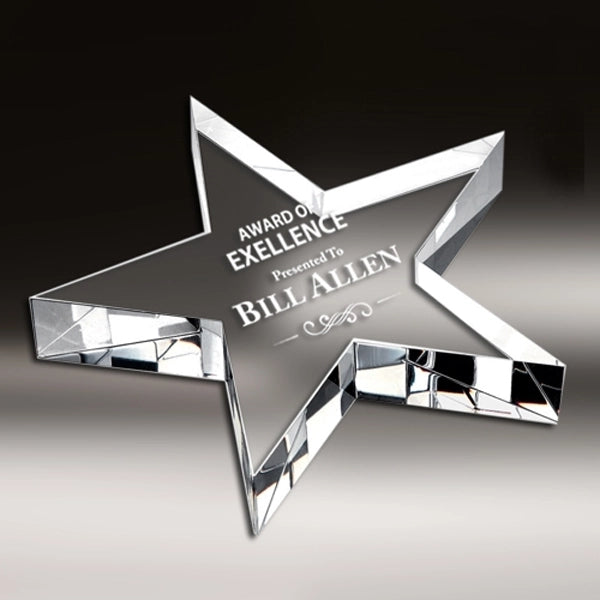 Star Shaped Crystal Glass Paperweight