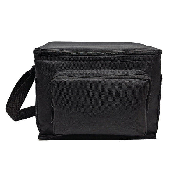 600D Polyester 6-Pack Cooler w/Side Pockets & Pouch