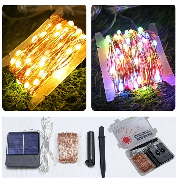 100 LED Solar Powered String Lights
