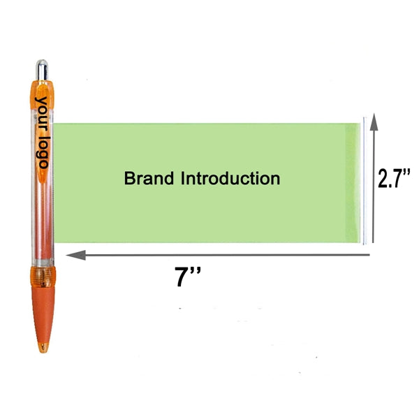 Ballpoint Pen With Stretchable Banner