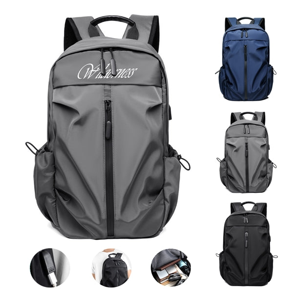 Business Leisure Laptop Backpack with USB Charging Port