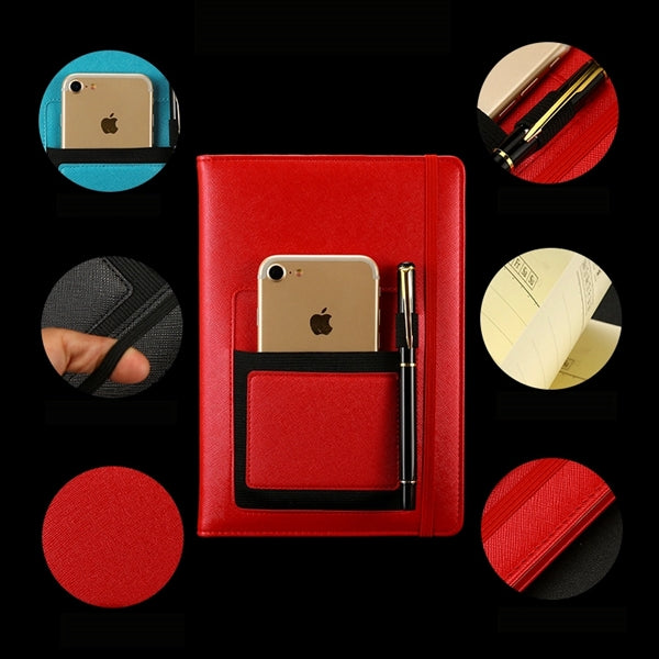 A5 Bound Notebook With Pen Holder Phone Pocket