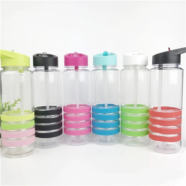 27 Oz. Tritan Banded Gripper Bottle With Straw