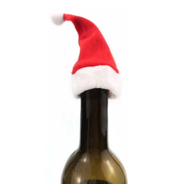 Mini Santa Hat Wine Bottle Topper