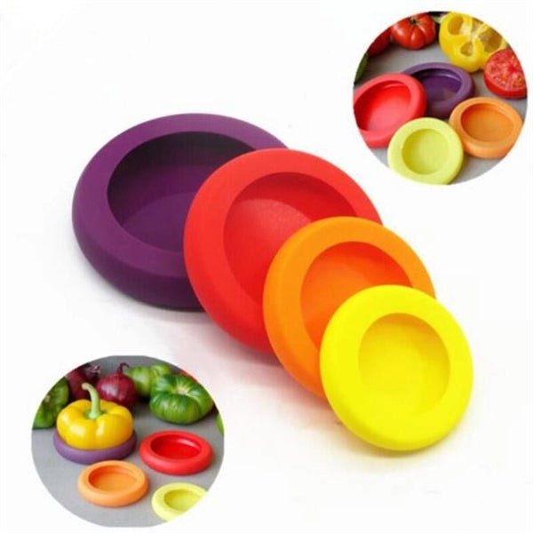 Set of 4 Silicone Food Savers