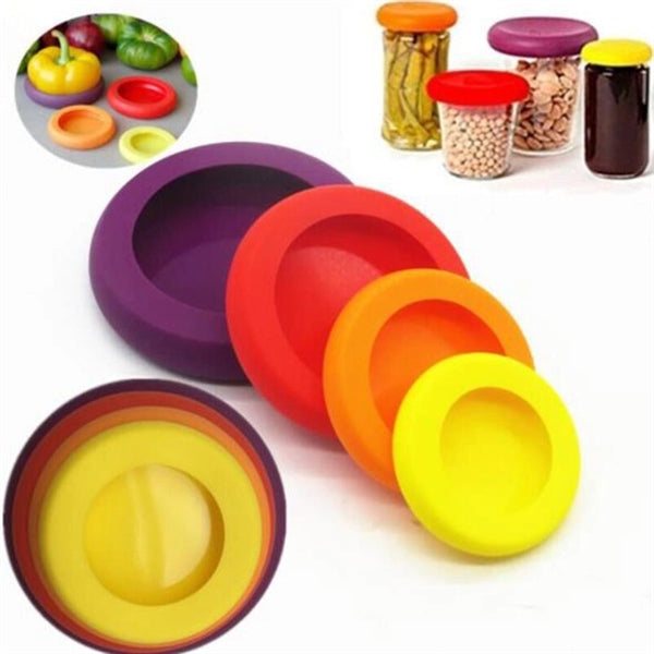 Set of 4 Silicone Food Savers