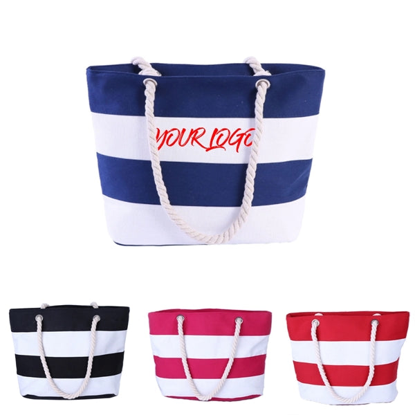 Large Heavy Cotton Canvas Boat Tote Bag