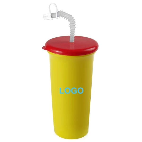 32 oz Sports Sipper Tumbler With Lid & Straw
