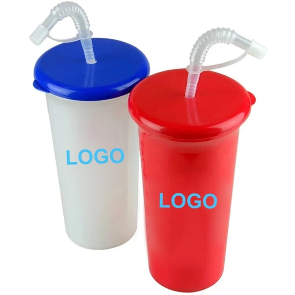 32 oz Sports Sipper Tumbler With Lid & Straw