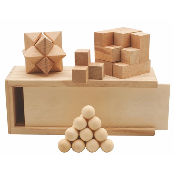 3 in 1 Wooden Puzzle Box Set