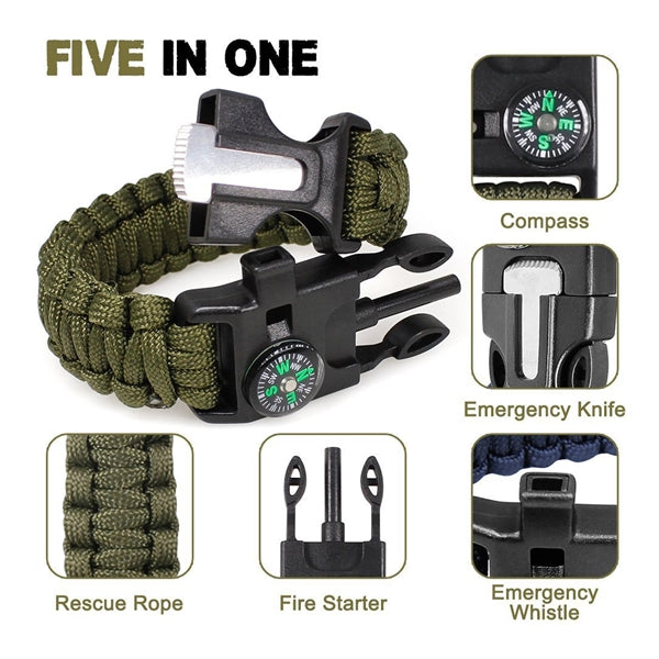 Tactical Emergency Survival Bracelet