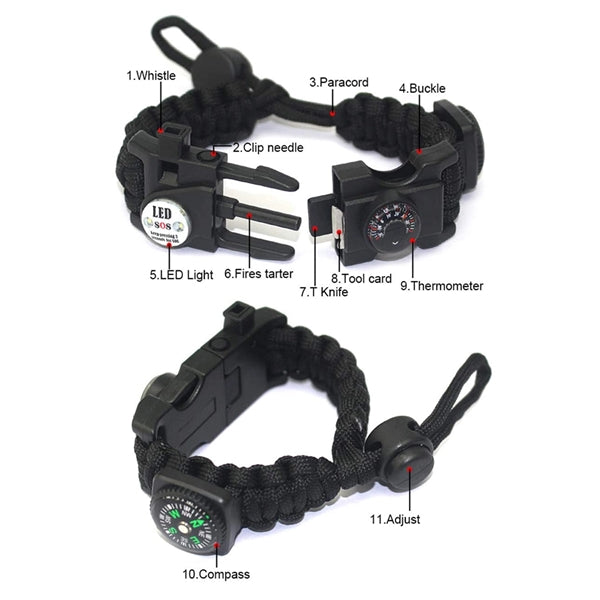 Tactical Survival Paracord Bracelet