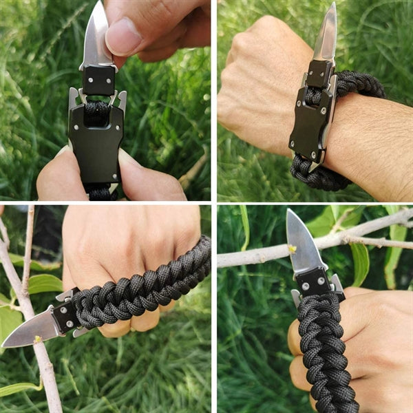 Tactical Paracord Rope Knife Bracelet