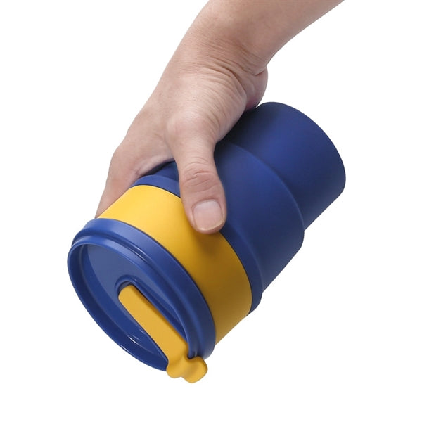 Silicone Collapsible Cup Foldable Travel Mug with Lids