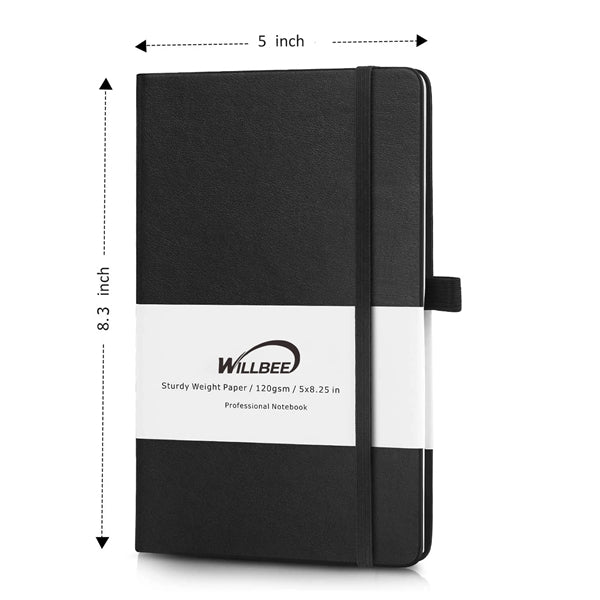 Black Faux Leather notebook