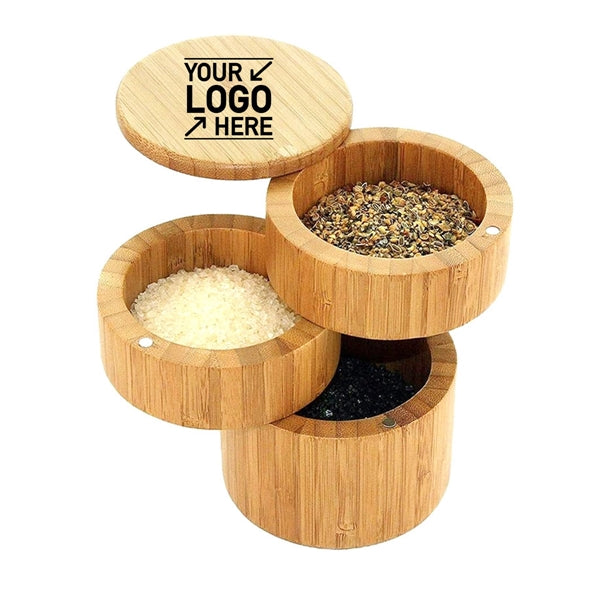 3 Tiers Bamboo Salt Box
