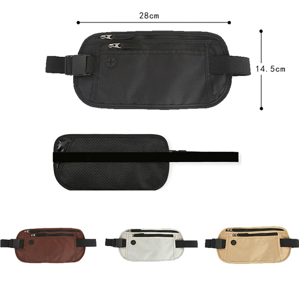 Logo waterproof travel lady Black mini Waist Ba