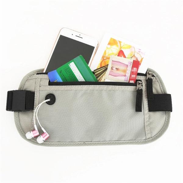Logo waterproof travel lady Black mini Waist Ba