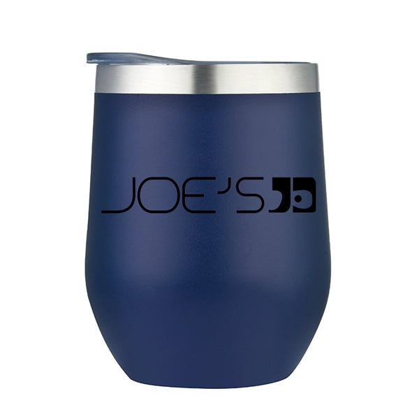 Vineyard-I 12 Oz Stemless Wine Glass Tumbler (Double Walled)