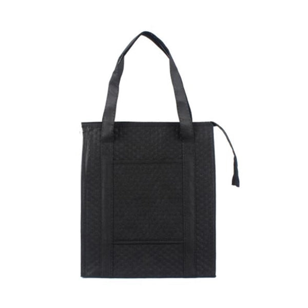 Blue red black Custom hot pressed non woven insulated tote c