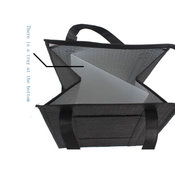 Blue red black Custom hot pressed non woven insulated tote c