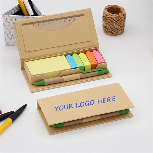 Sticky Note Set with Pen and Ruler