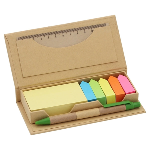 Sticky Note Set with Pen and Ruler