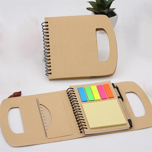 Spiral Sticky Note Set with Pen and Ruler