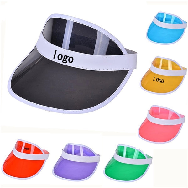 UV Protection Air Top Plastic PVC Visor Cap Hat