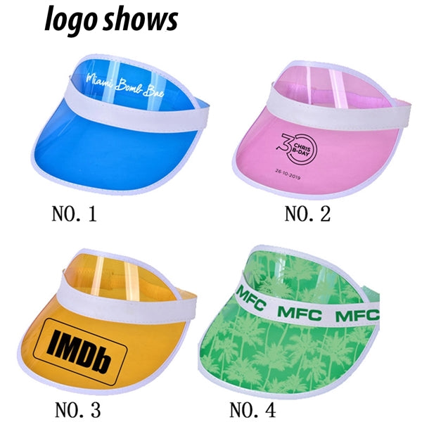 UV Protection Air Top Plastic PVC Visor Cap Hat