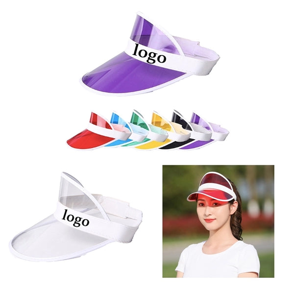 UV Protection Air Top Plastic PVC Visor Cap Hat
