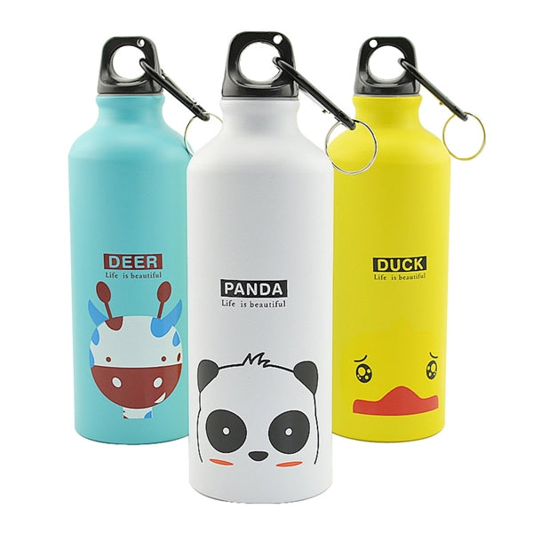 Sporty Aluminum Water Bottle w/ Carabiner 17 oz Bottles