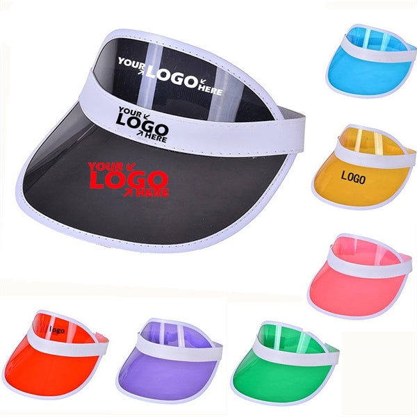 Logo UV Protection Air Top Plastic PVC Visor Cap Hat