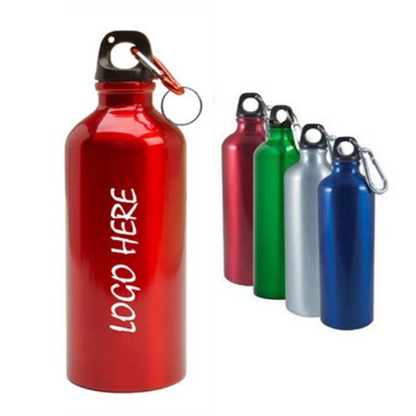 25 Oz. Aluminum Sports Water Bottle w Carabiner
