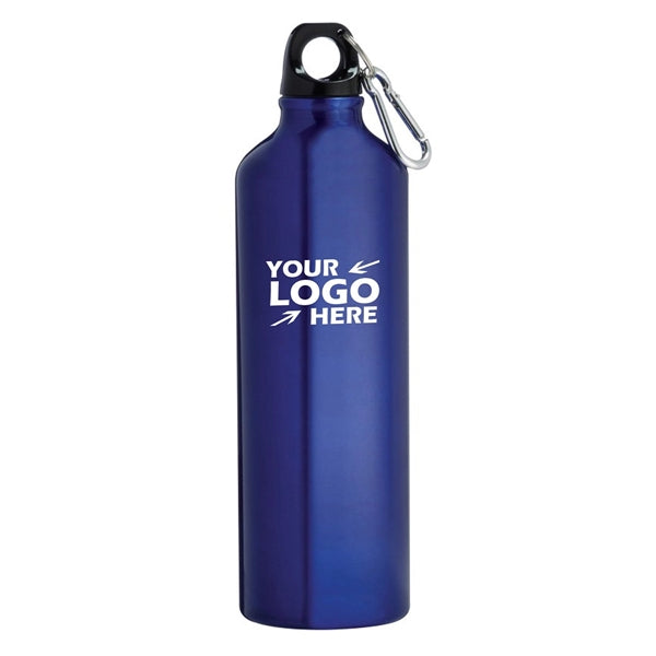 Sporty Aluminum Water Bottle w/ Carabiner 25 oz Bottles
