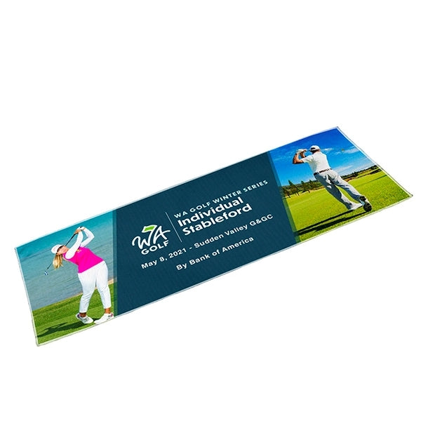 Full Color Sublimation Recycled RPET Cooling Towel - 12" W x