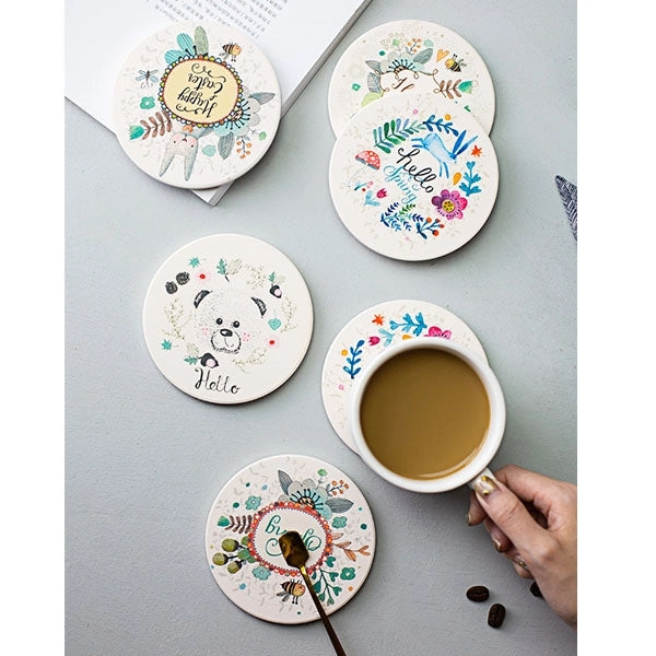 Diatomite Absorbent Cup Coaster Hygroscopic Mat Pad