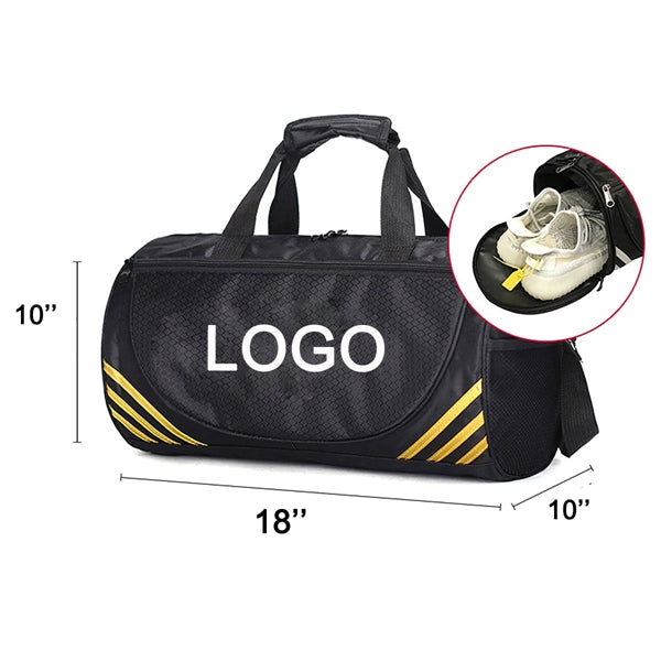 Sports Gym Bag with Wet Pocket & Shoes Compartment