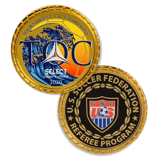 Rope Edge Coin, 1.75"
