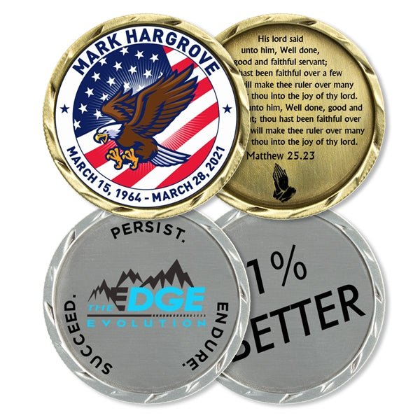Diamond Edge Coin, 1.75"