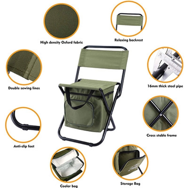 Foldable Outdoor Chair With Ice Pack