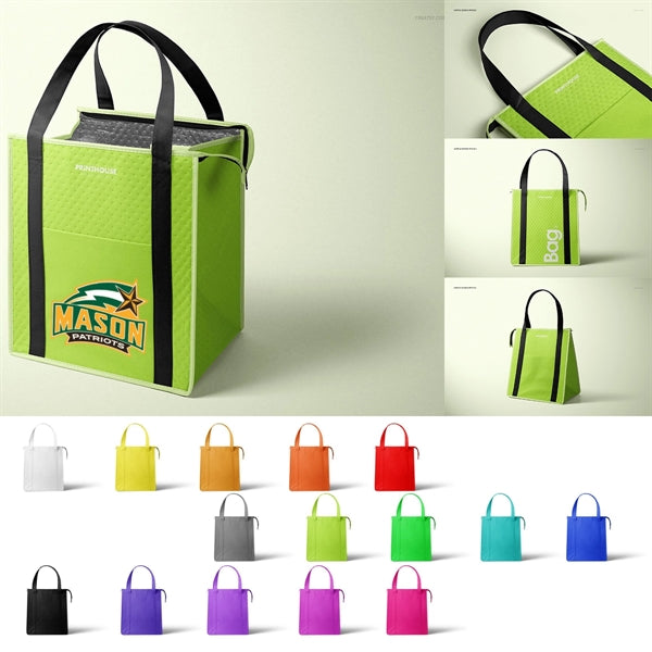 Two Tones Therm-O Tote Insulated Grocery Bag With Pocket