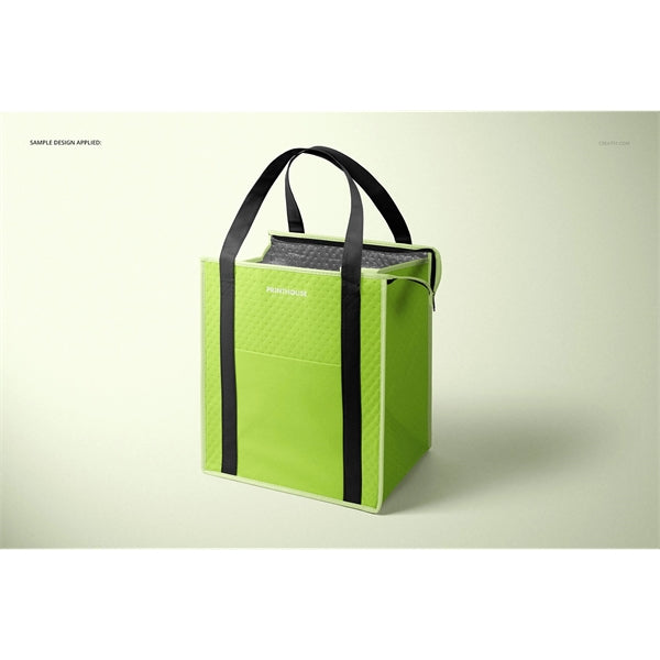 Two Tones Therm-O Tote Insulated Grocery Bag With Pocket
