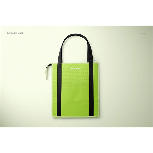 Two Tones Therm-O Tote Insulated Grocery Bag With Pocket